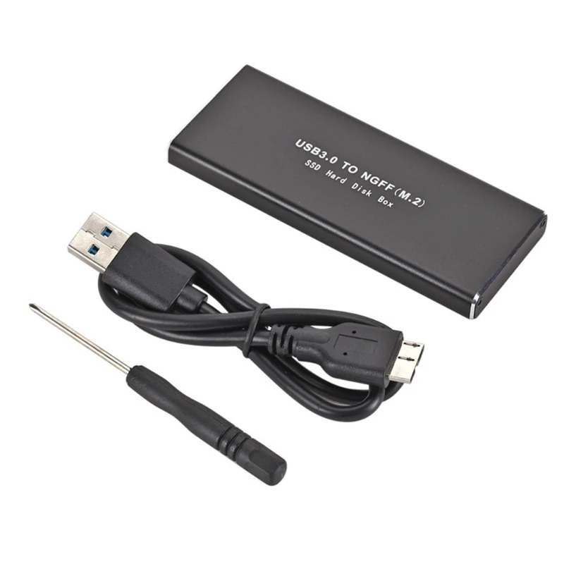 

Aluminum SSD Enclosure USB3.0 to M.2NGFF Solid State Drive Hard Disk Adapter HDD Box Support 2230/2242/2260/2280