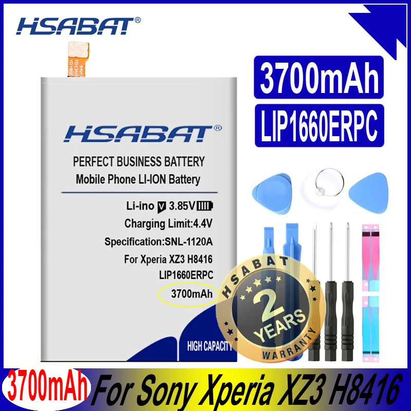 HSABAT LIP1660ERPC 3700mAh аккумулятор большой емкости для Sony Xperia XZ3 H8416 H9436 H9493 батареи