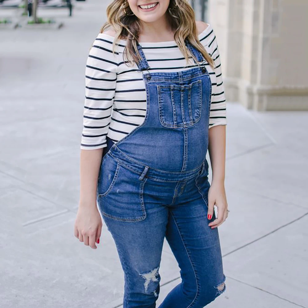 Штаны для беременных комбинезон штаны джинсы большие размеры рваные женщин ropa