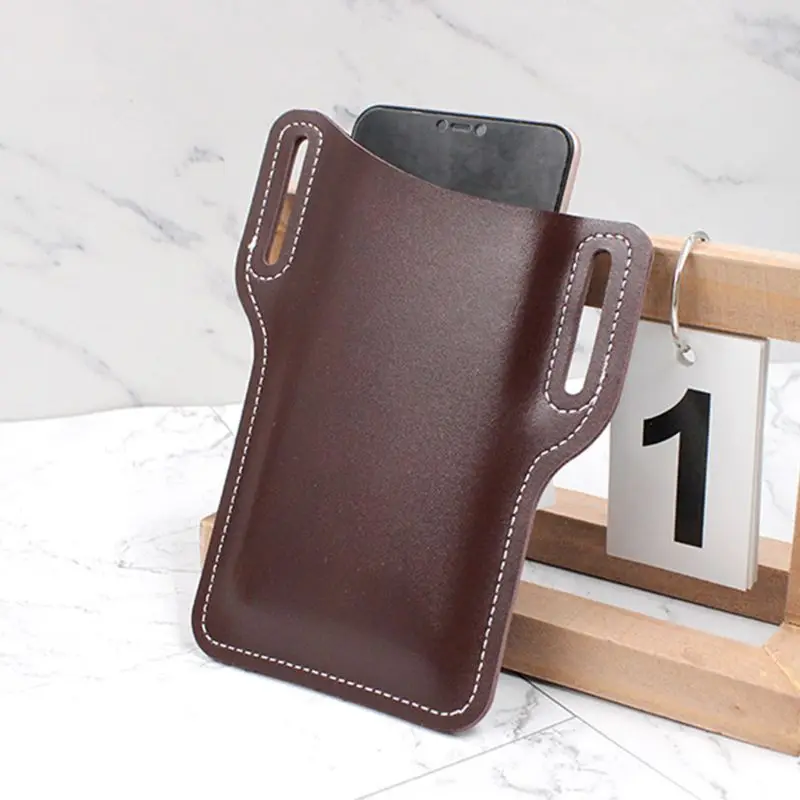 

Mobile Phone Carrier Belt Pouch Men Loop Holster Case Belts Waist Bag Props PU Leather Purse Wallet