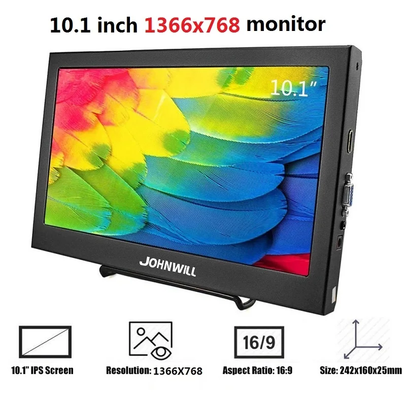 10.1 1366X768 11,6 дюймов 1920X1080 ips lcd Портативный дисплей с VGA/HDMI интерфейсом 10,1 дюймов компьютерный игровой монитор ПК для PS3/PS4/XBOx360 - Цвет: 10.1 1366X768
