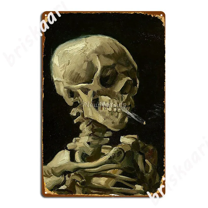 Забавные металлические плакаты Memento Mori с черепом скелета и горящими