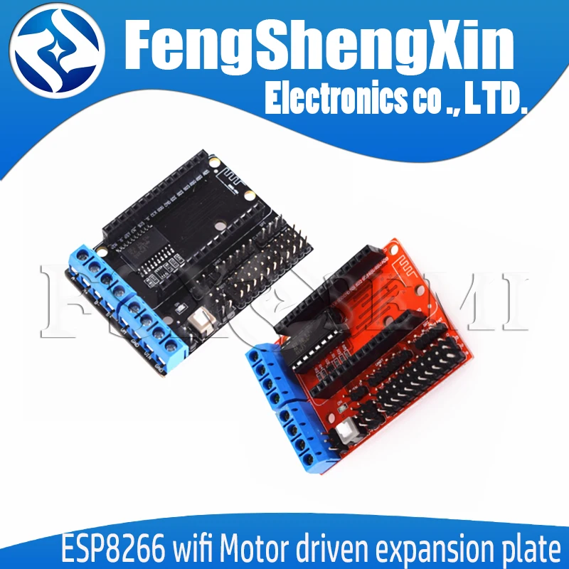 

ESP8266 Module WiFi Motor Drive expansion board L293D 12E ESP12ELua Internet of things smart car