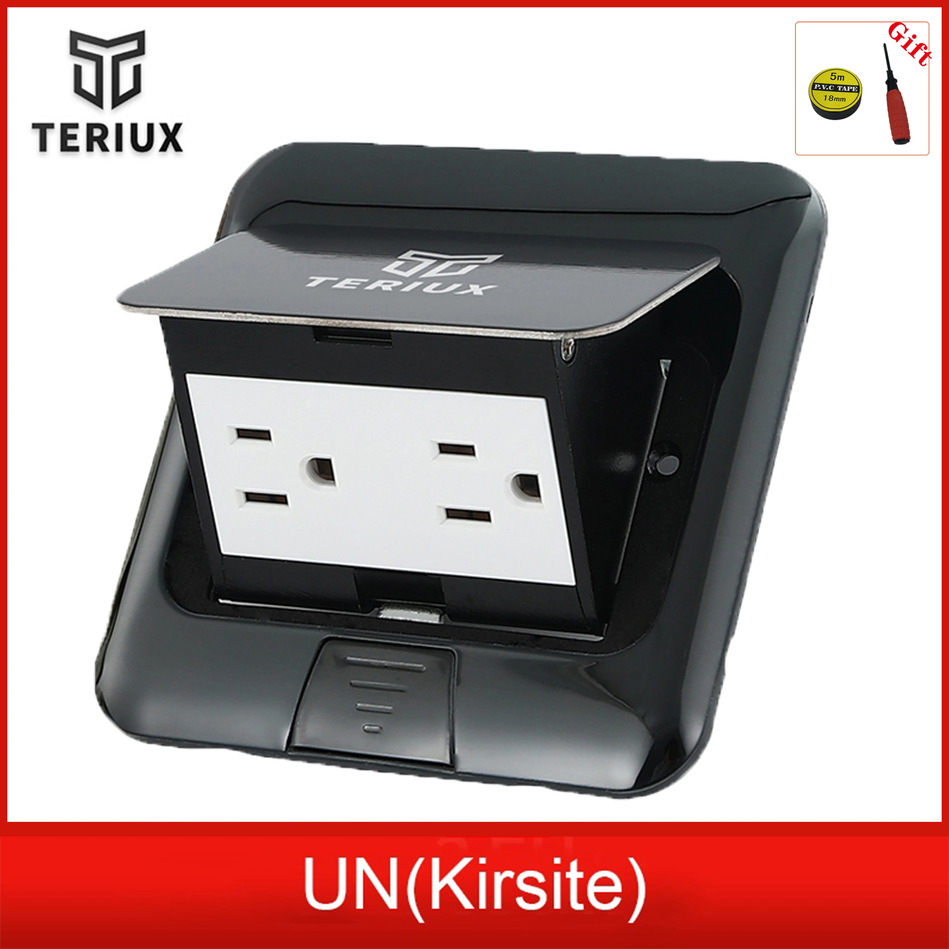 

Wholesale floor socket outlet waterproof US floor receptacle US twin socket indoor power plug recessed