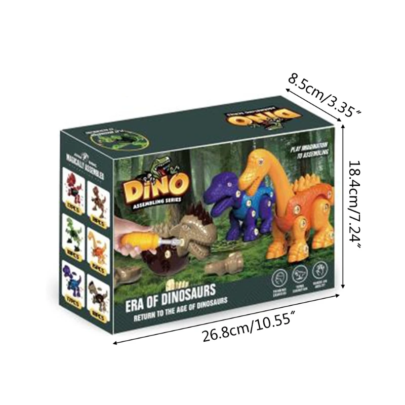 

DIY Disassembly Dinosaur Model Assembled Puzzle Building Blocks Kids Children Skills Training Early Educational Toys