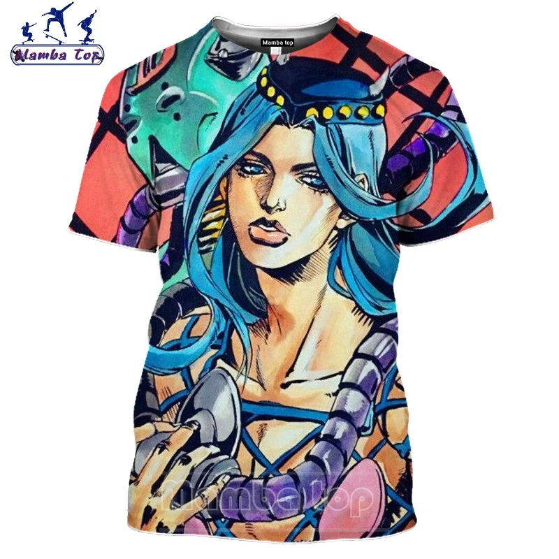 Футболка Mamba для мужчин и женщин топ с рисунком из аниме невероятные приключения