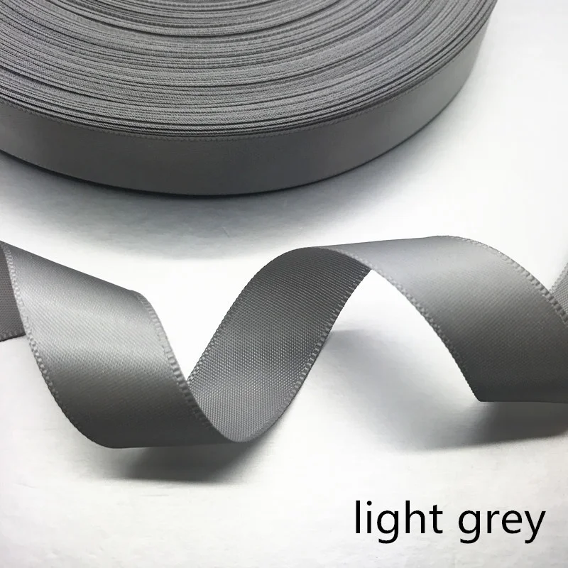 Light Gray Новинка; 10/15/20/25/40/50 мм Ширина атласной лентой многоцелевые Свадебная вечеринка ремесло - Цвет: Light Gray