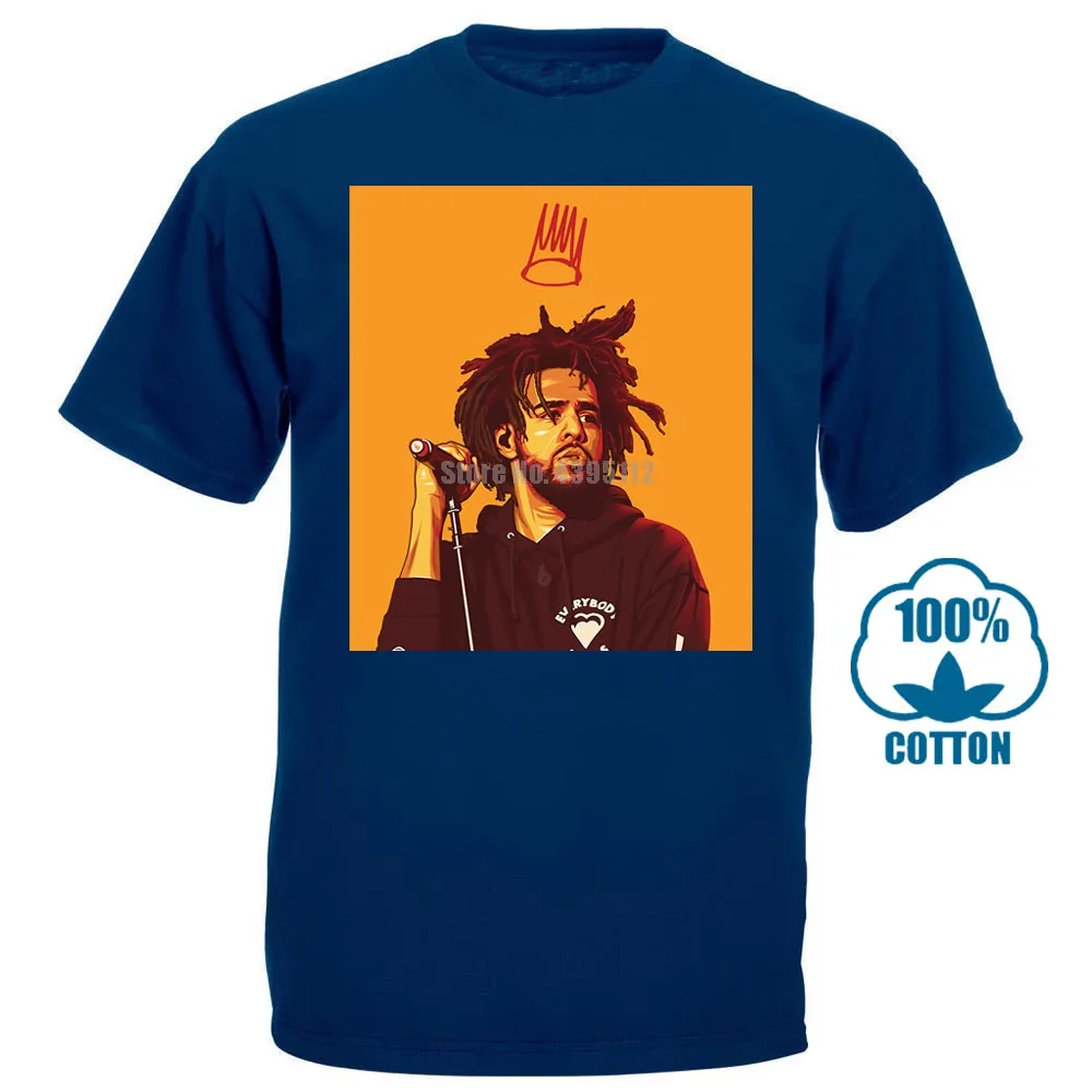 Тёмно-синий J Cole футболка Dreamville Festival Cole Word черная Хлопковая мужская S 6Xl - Цвет: Тёмно-синий