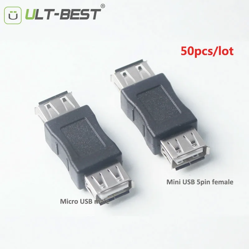 50 шт. оптовая продажа USB 2 0 Женский к женскому соединитель Адаптер F/F УДЛИНИТЕЛЬ