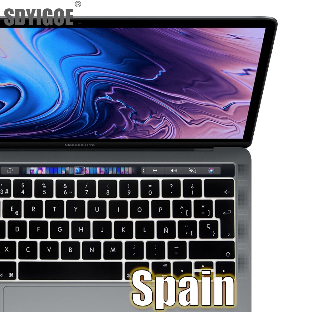 С испанской клавиатурой Защитная пленка для macbook pro13 A2159 A90 air 13 A1932 A1466|Чехлы