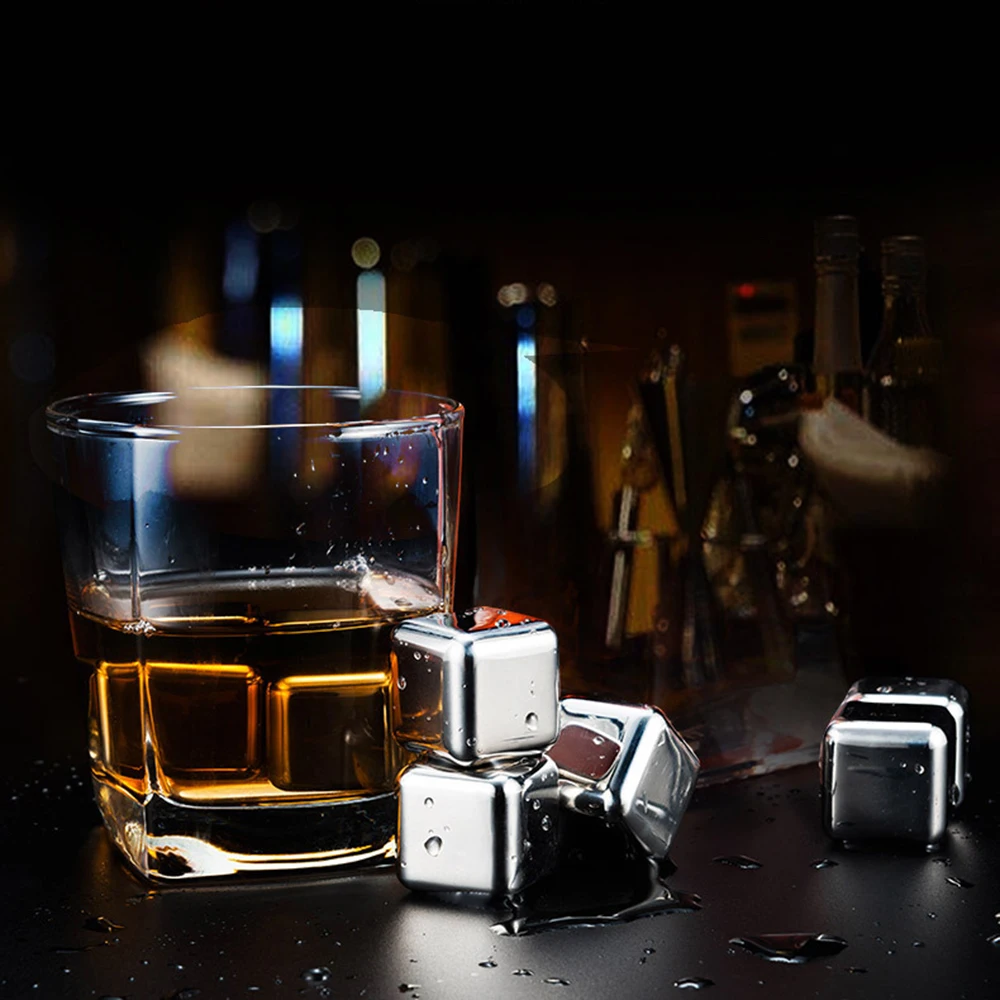 Охладитель из нержавеющей стали ледяной куб рок ледник 3 шт морозильник