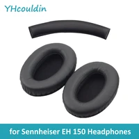 yhcouldin replacement ear pads suitable for sennheiser eh 150 wired headphones over ear headset cover leatherette ear cushions