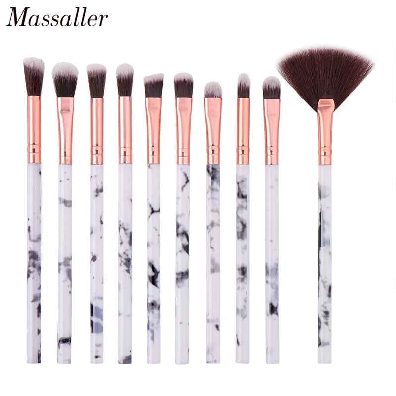 Massaller высокое качество синтетические волосы кисть для теней век портативная