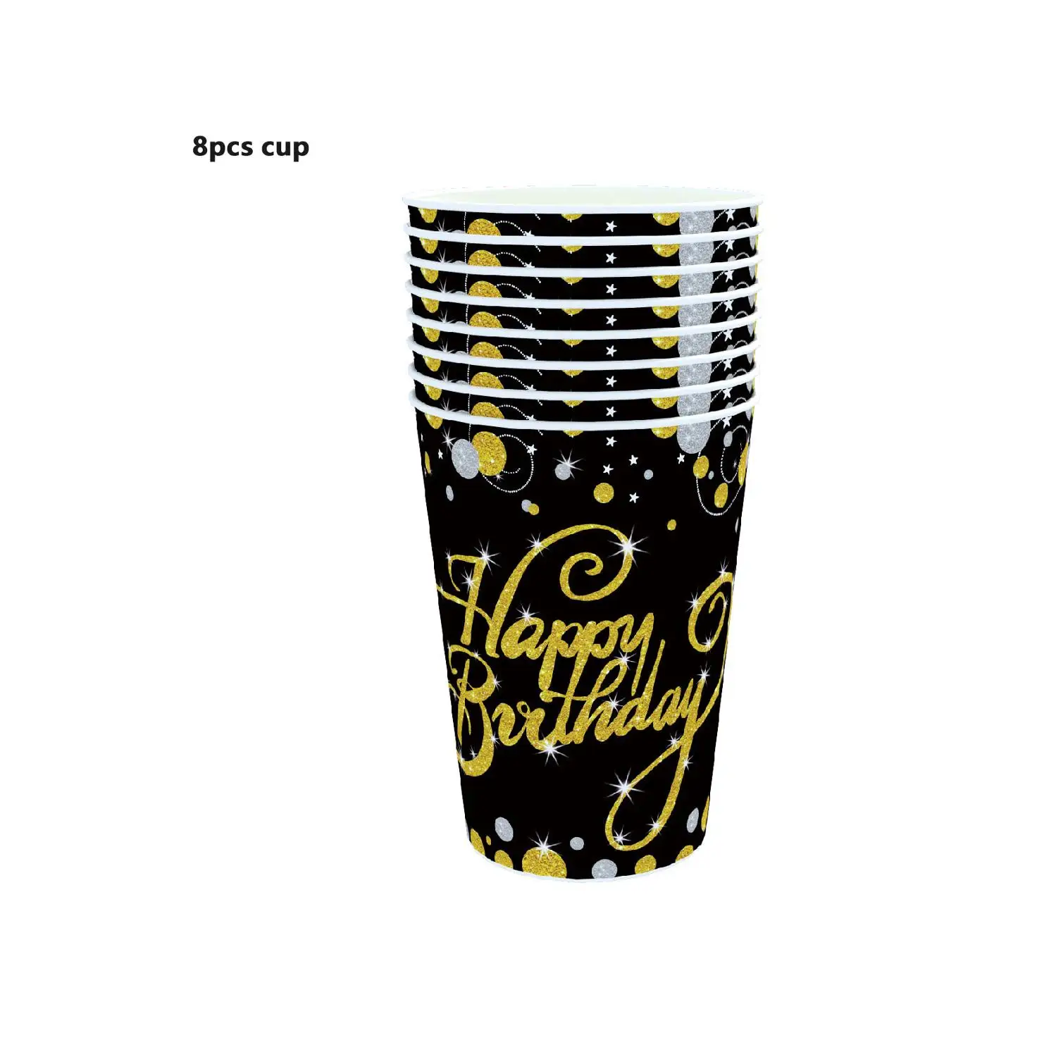 Одноразовый набор для праздвечерние дня рождения взрослых тарелка из черного