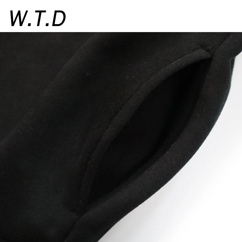 

W.T.D New Men Hoodies Hip Hop Sweatshirt Original Design Cool Bear Printed Fashion Pullover Hoodie Cotton Fleece Winter Autumn