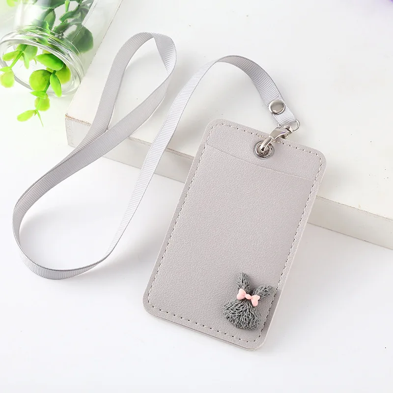 card holder 01 1 шт., новые держатели для кредитных карт, унисекс, искусственная кожа, для банковских карт, на шее, с ремешком, для карт, для автобуса, для Id, для студентов, для детей, идентификационный значок с ремешком - Цвет: card holder 01