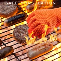 microwave oven gloves silicone ovens heat insulation protection gloves 1pcs insulated baking bbq gloves thickened kitchen tools