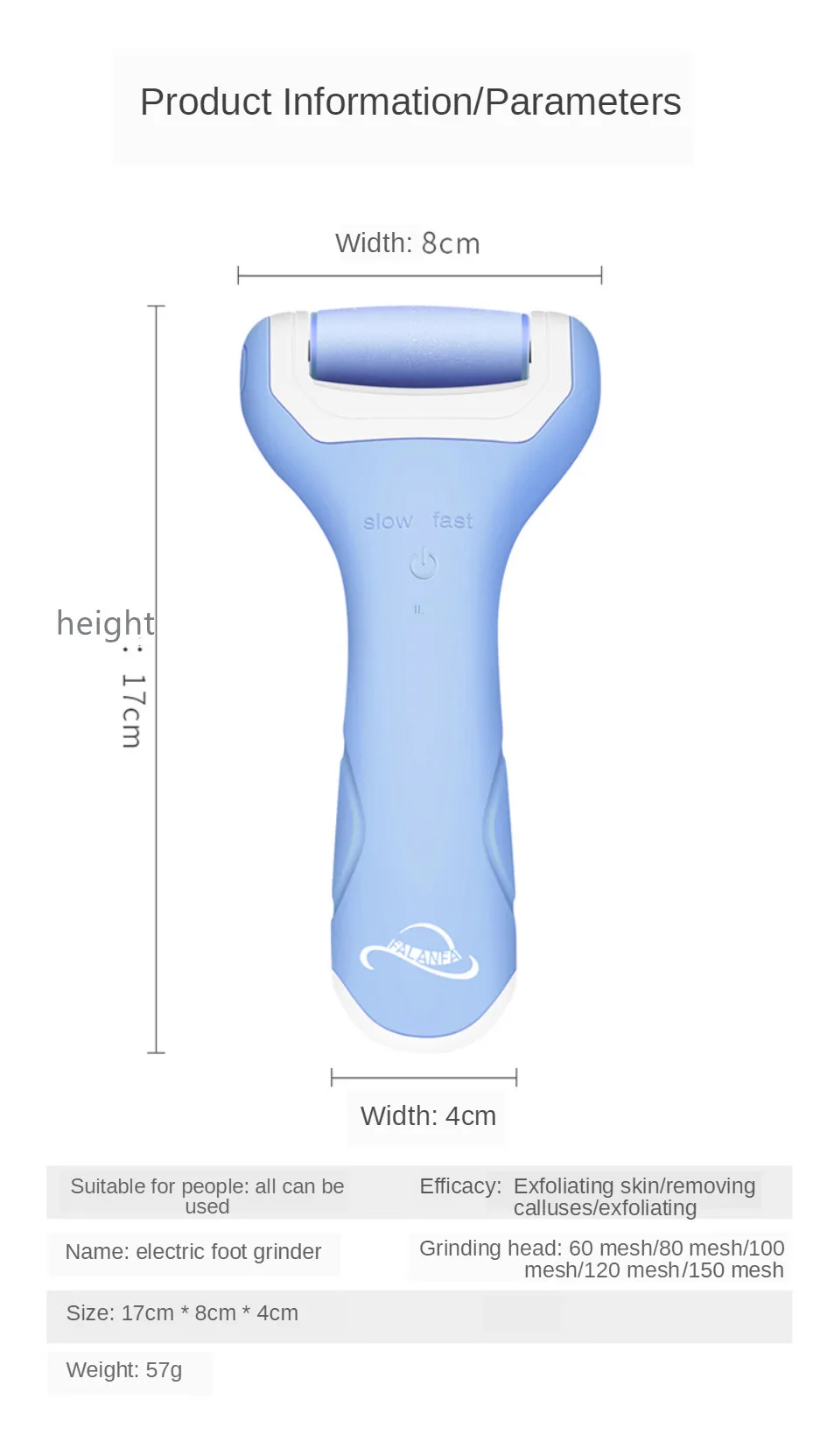 

Quartz Crystal Electric Foot Sharpener Automatic Pedicure Rechargeable Dead Skin and Foot Grinding Instrument Personal Care Tool