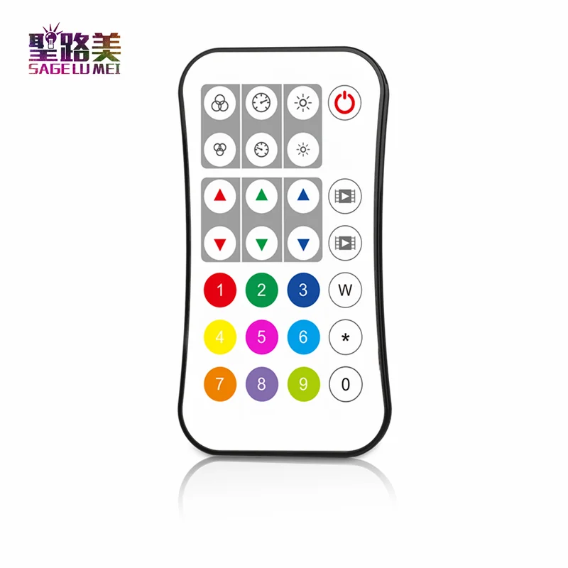 

2.4G RGB/RGBW Remote Control R9 RF 2.4G Poleless RGB/RGBW/SPI LED strip Lamps with 27-key Mirage Remote Controller 1 zone