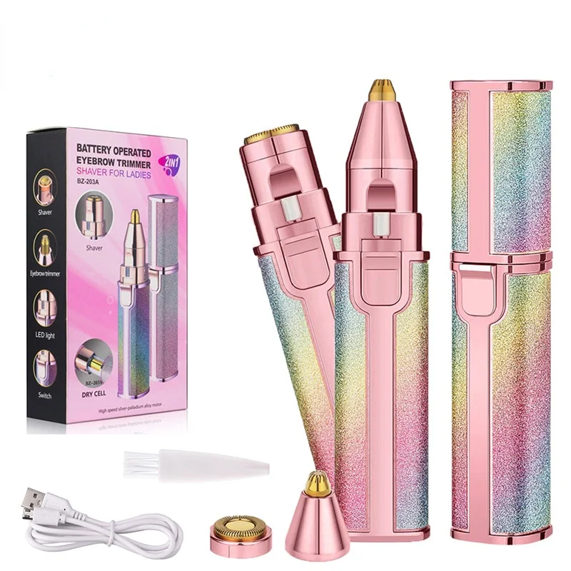 

Mini Lipstick Style Shaver USB Charging Electric Eyebrow Trimmer Lady Epilator Face Shaving Device Axillary Hair Removal Device