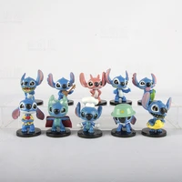 10pcslset lilo stitch 2cm 4cm anime figures pvc model toy minifigure cute collectible figma creative birthday gift for kids
