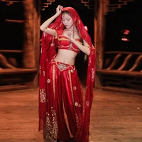 halloween christmas cosplay costumes girls belly dance outfit indian clothes women bollywood 2 pieces set top and pants