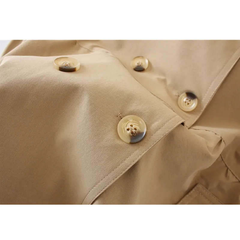 

2020 New Spring Autumn Coat Large Size Women Trench Coat Lapel Pleated Slim Female Windbreaker Patchwork Office Wear Outerwear