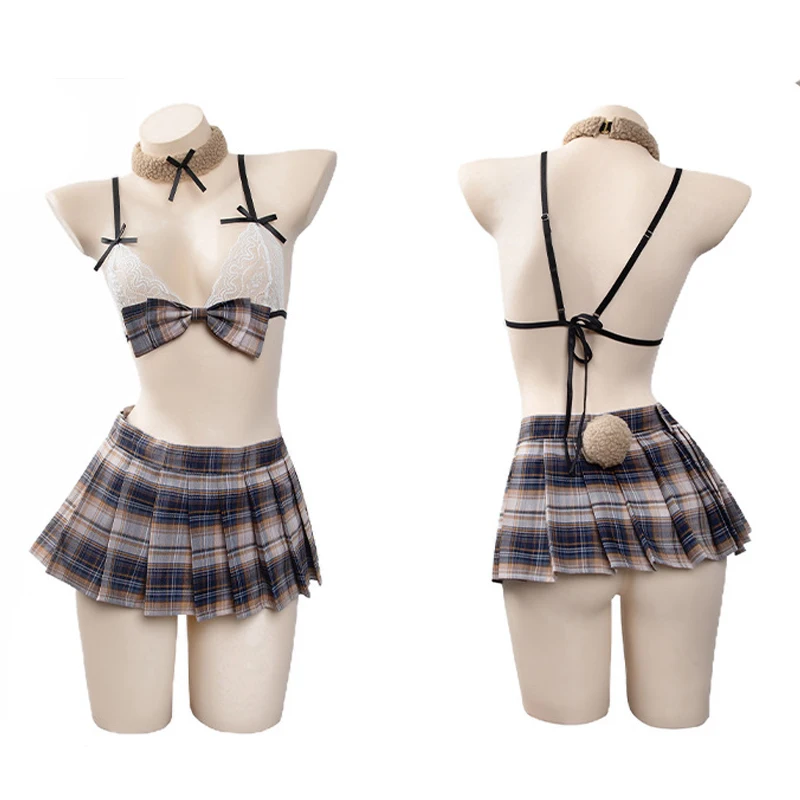 Женское нижнее белье косплей школьная форма JK плиссированная юбка эротическая