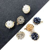 5pcsbag natural crystal beads unique white gold beads elegant fashion jewelry female pendant diy jewelry