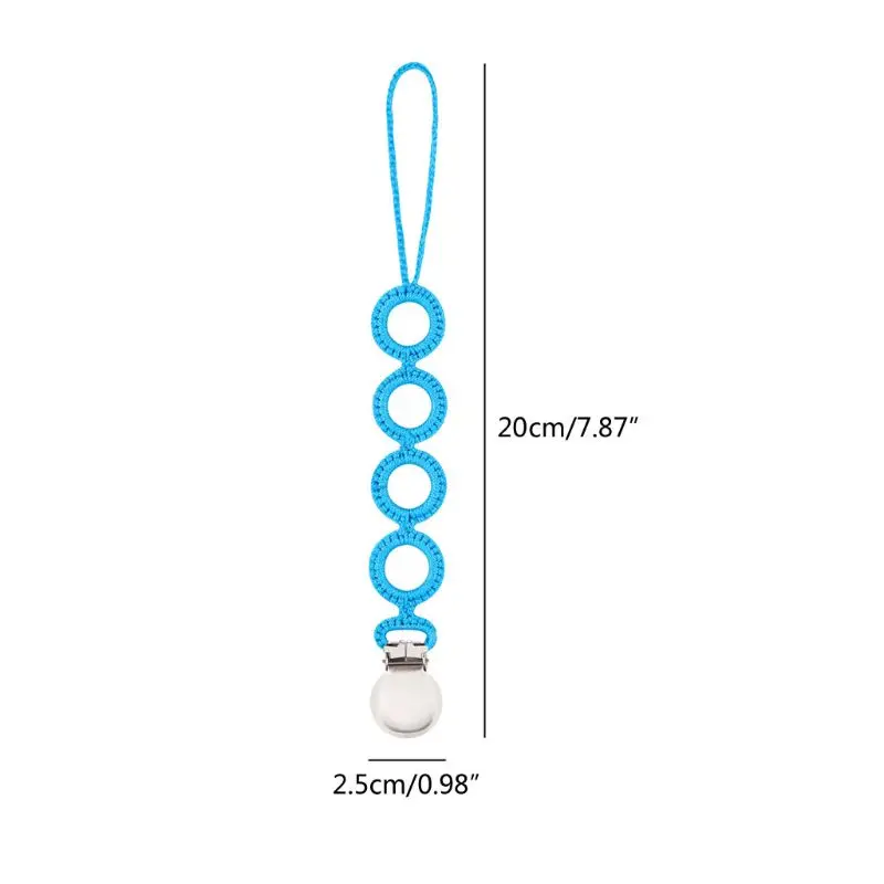 

1 Pc Simple Crochet Pacifier Clip Baby Pacifier Chain for Newborn Teething Soother Chew Dummy Clips Hand Made