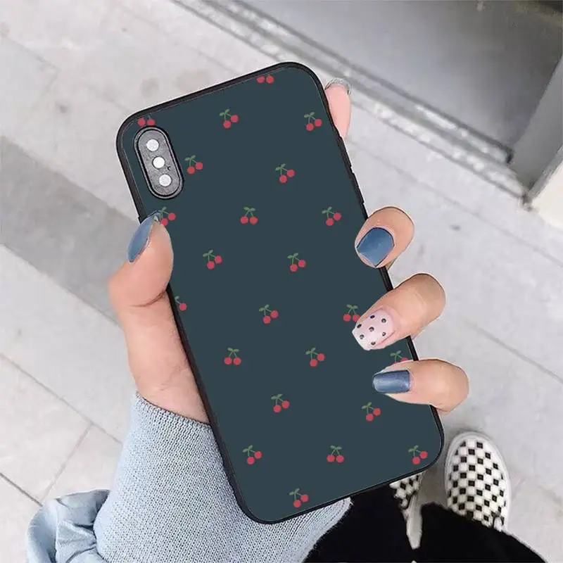 Чехол для телефона с изображением фруктов Красного граната и вишни iPhone 13 11 12 pro XS