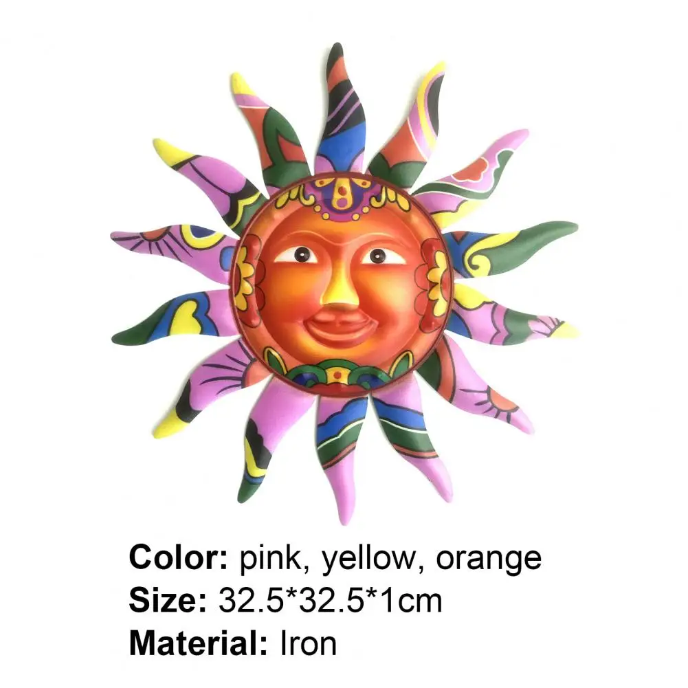 

Hanging Pendant Vivid Exquisite Attractive Sun Shape Iron Durable Practical Home Hanging Ornament Home Decoration