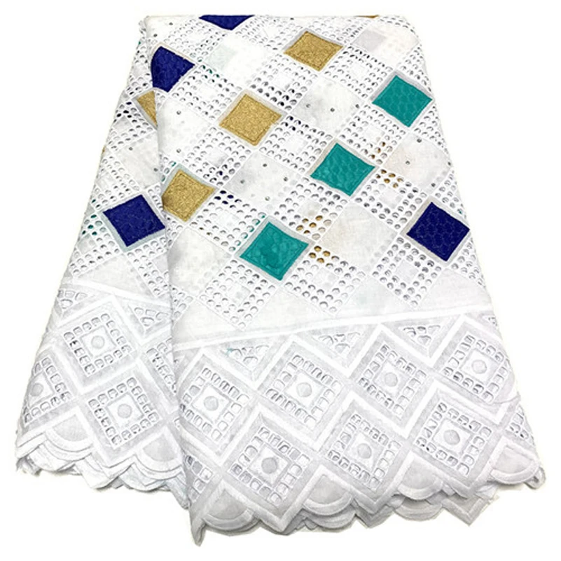 

African Voile Lace Fabric Premier Embroidery Lace Sewing Accessories by the 5 Yards