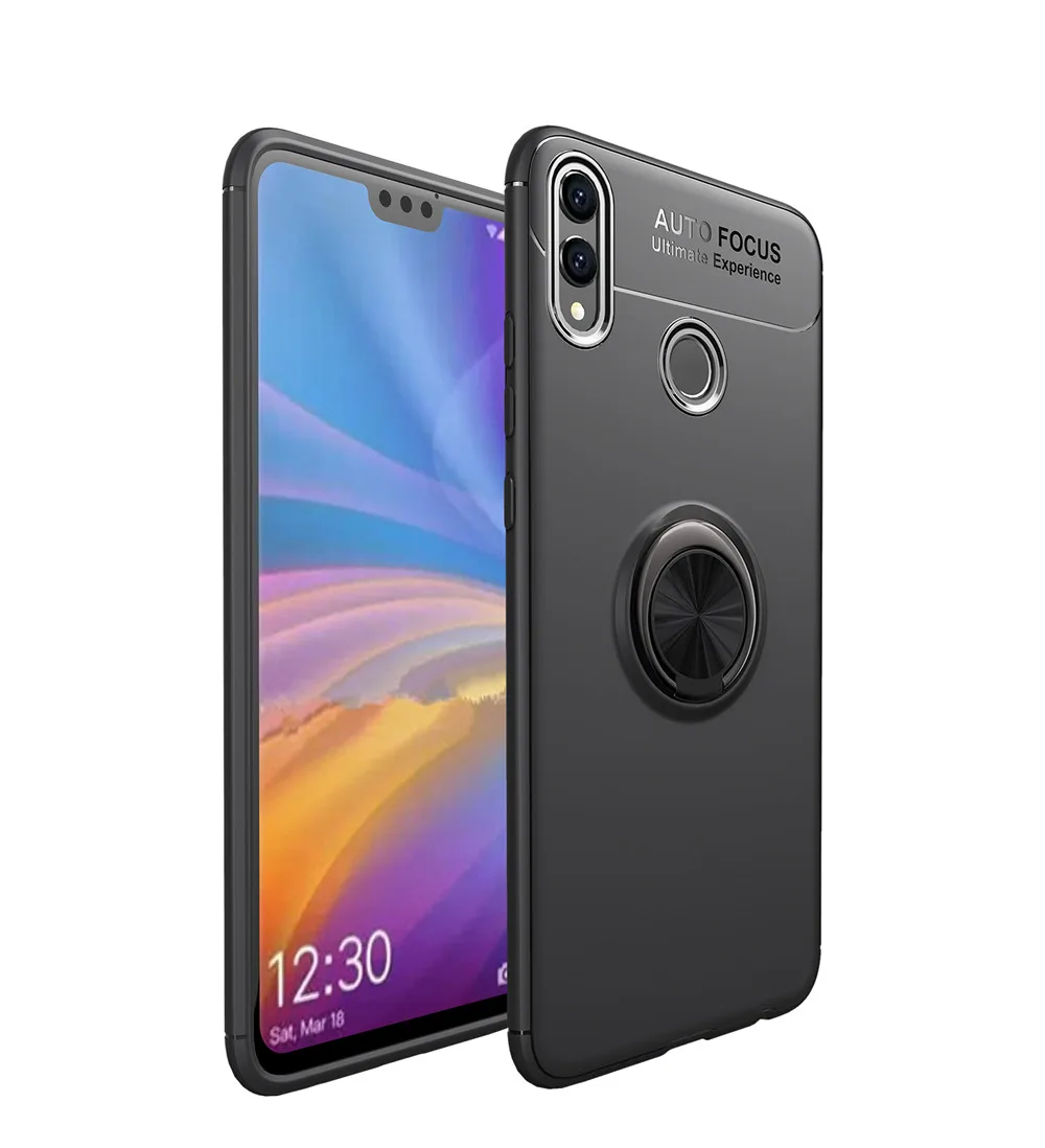Чехол для Huawei Honor 8 X 6 5 дюймов роскошное металлическое кольцо мягкое силиконовое