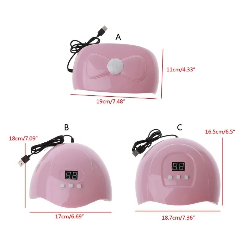 

54W UV Dryer UV Resin Fast UV Curing Lamp 30s 60s 90s Timer Nail Art Manicure Gel Dryer USB Charge Jewerly Making Tools