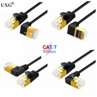 ethernet thin cable rj45 cat7 6 lan ultra slim cable utp rj45 network cable for cat6 compatible patch cord 90 degree right angle