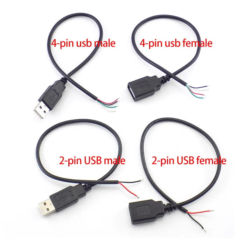 1 м 2 2-контактный 4-контактный разъем USB 2.0 A гнездовой для зарядки зарядка