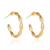 s2507 fashion jewelry exaggerated lotus root metal stud earrings hoop earrings
