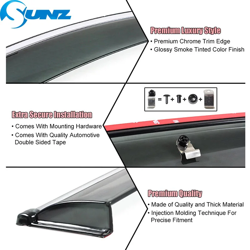 Дефлекторы боковых окон дождевики для LEXUS ES300 2001 2002 2003 2004 2005 2006 солнцезащитные