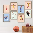 Известный баскетбольный игрок NBA портрет супер звезда настенная Картина на холсте плакаты и принты настенные картины для декора гостиной