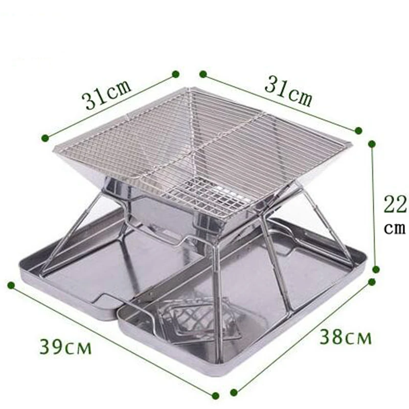 Уличный Кемпинг Пикник барбекю гриль портативный складной Charoal грили Углеродные