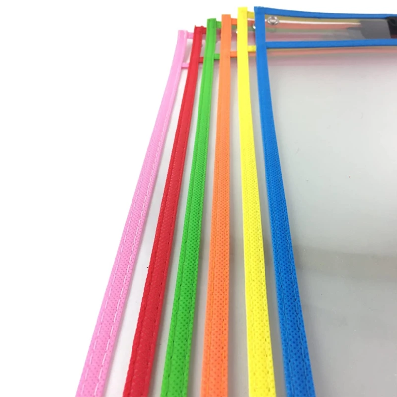 

50x Dry Erase Pockets Pockets Perfect Classroom Organization Reusable Dry Erase Pockets Teaching Supplies