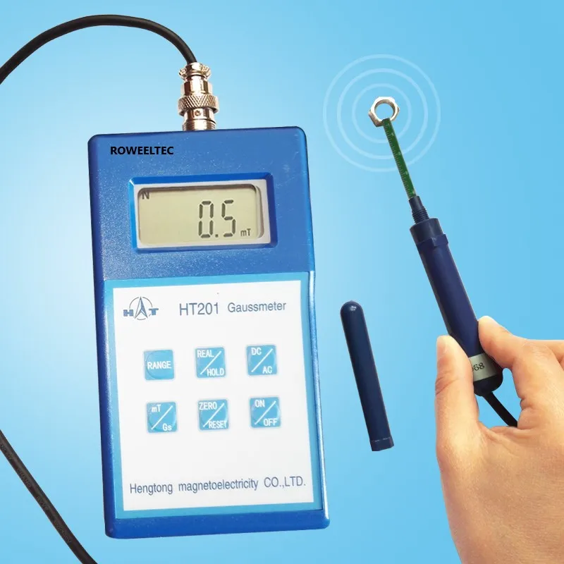 Цифровой магнитный флюс Измеритель постоянного тока 2000mT HT201 высокого качества