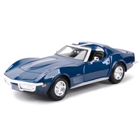maisto 124 1970 corvette blue static die cast vehicles collectible model car toys