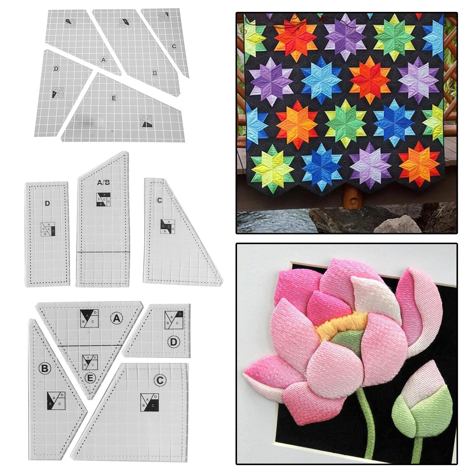 

Transparent Quilting Sewing Ruler Measuring Template Sewing Craft Tools