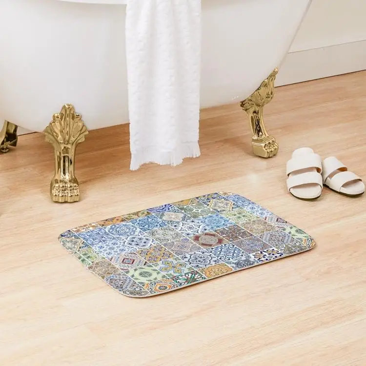 

Набор из 48 рисунков керамической плитки, коврик для ванной, гостиной, ковер для спальни, современной кухни, мультяшный коврик, декоративный ...