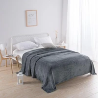 30carbon grey travel soft flannel blanket super warm soft blankets travel sofa bed solid color home supplies queen king full