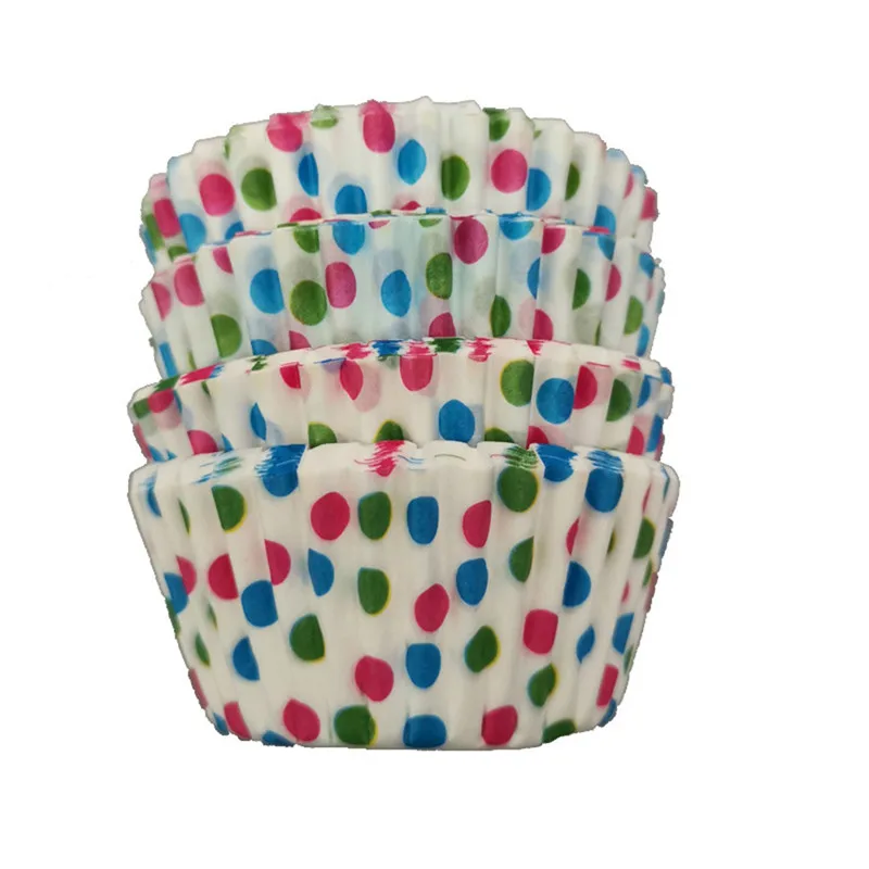 100 шт./компл. кекс красочные Бумага торт чехол с вкладышем обертка чашки выпечка