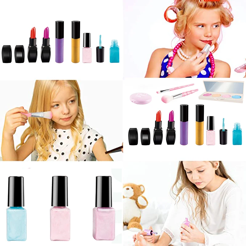 

Girl's Cosmetic Toy Set Make Up Kits Pretend Play Cosmetic Real Washable Girls Makeup Set SK88