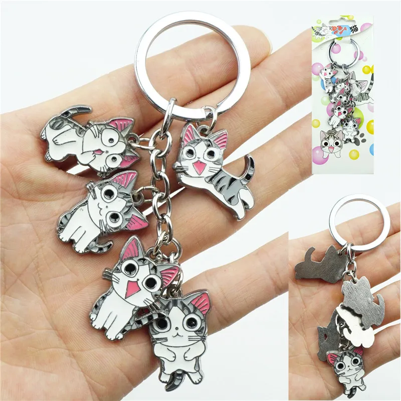 Брелок для ключей 5 в 1 милый кот Чи дом подвеска из легированной стали Мультяшные